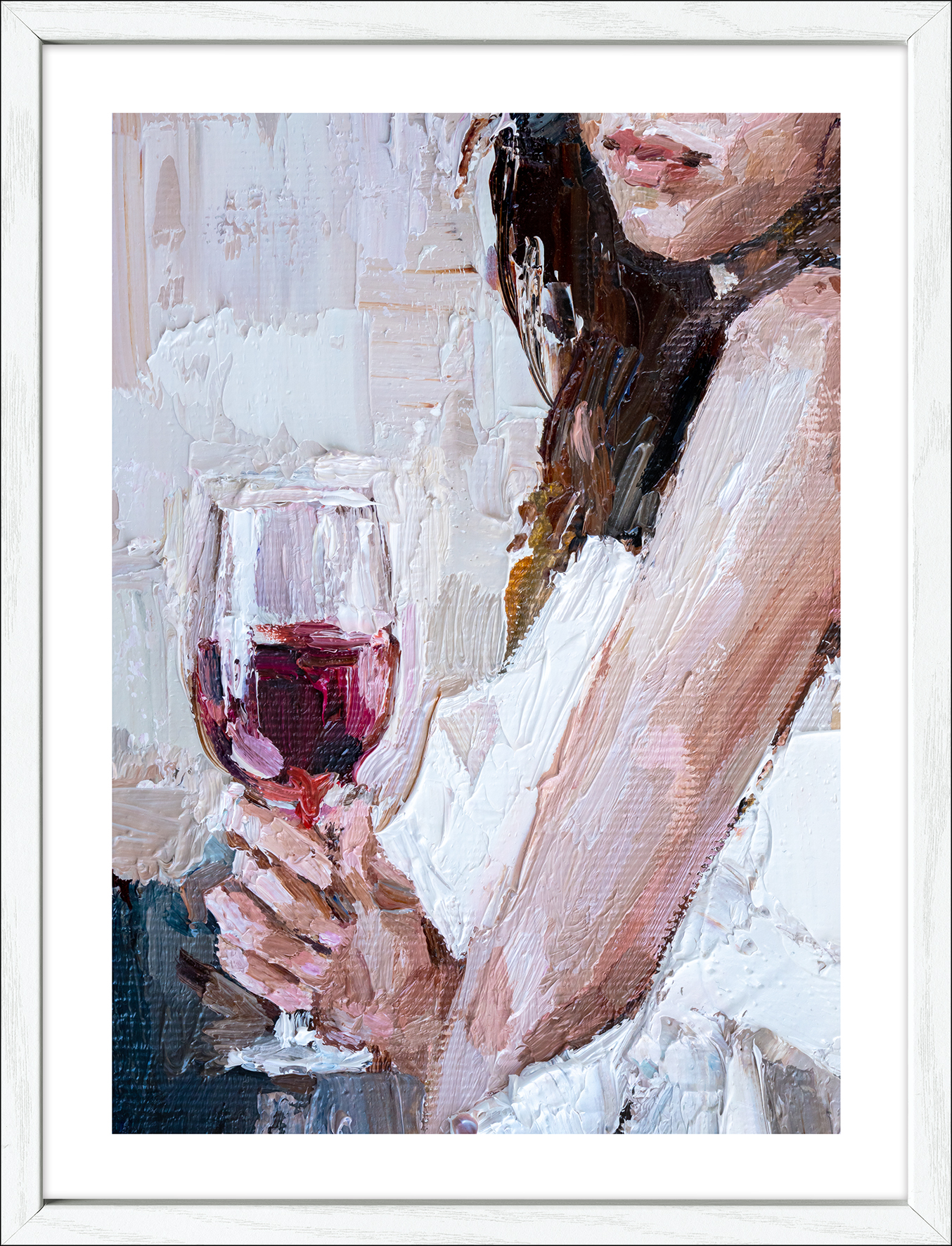 PRO ART Framed-Art Slim Scandic 43x33cm Girl With Wine Glass II PRO ART Framed-Art Slim Scandic 43x33cm Girl With Wine Glass II