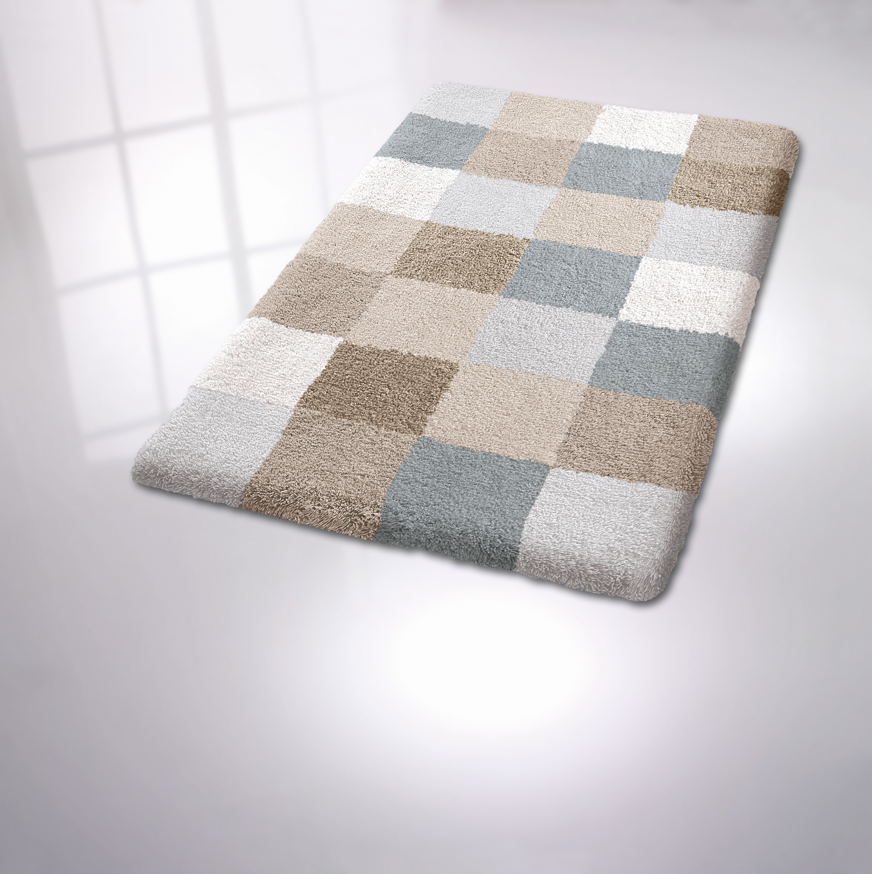 Kleine Wolke Badteppich CARO ca. 70x120cm in Farbe Kaschmir Kleine Wolke Badteppich CARO ca. 70x120cm in Farbe Kaschmir, Badeteppich, Teppich, Muster?, Bände?