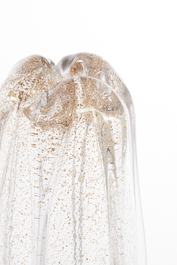 Vase MURELLA in Glas klar + Flitter sand