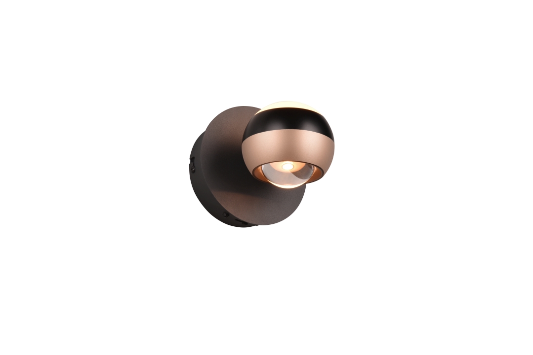 Trio Select LED-Wandleuchte ORBIT 1-flammig in Farbe schwarz matt Trio LED-Wandleuchte Orbit in Metall schwarz m. coffee