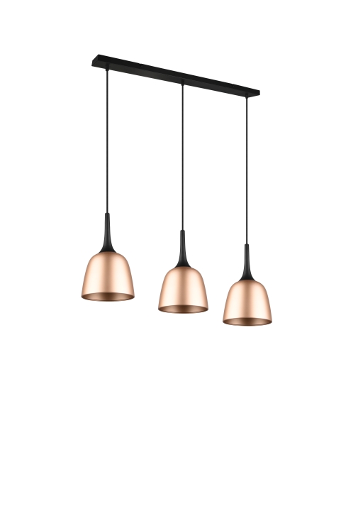 Trio Pendelleuchte CHIRON 3-flammig in Farbe Messing matt, Schirm Aluminium Messing matt Trio Pendelleuchte CHIRON in Messing matt, Schirm Aluminium Messing matt
