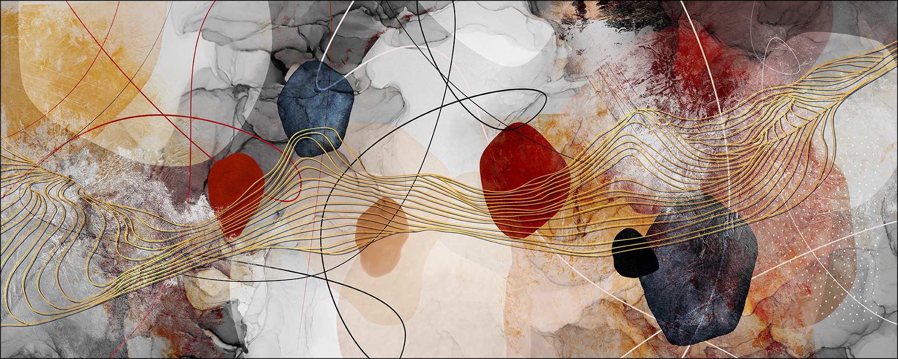 PRO ART Glas-Art 80x30cm Line And Shapes IX