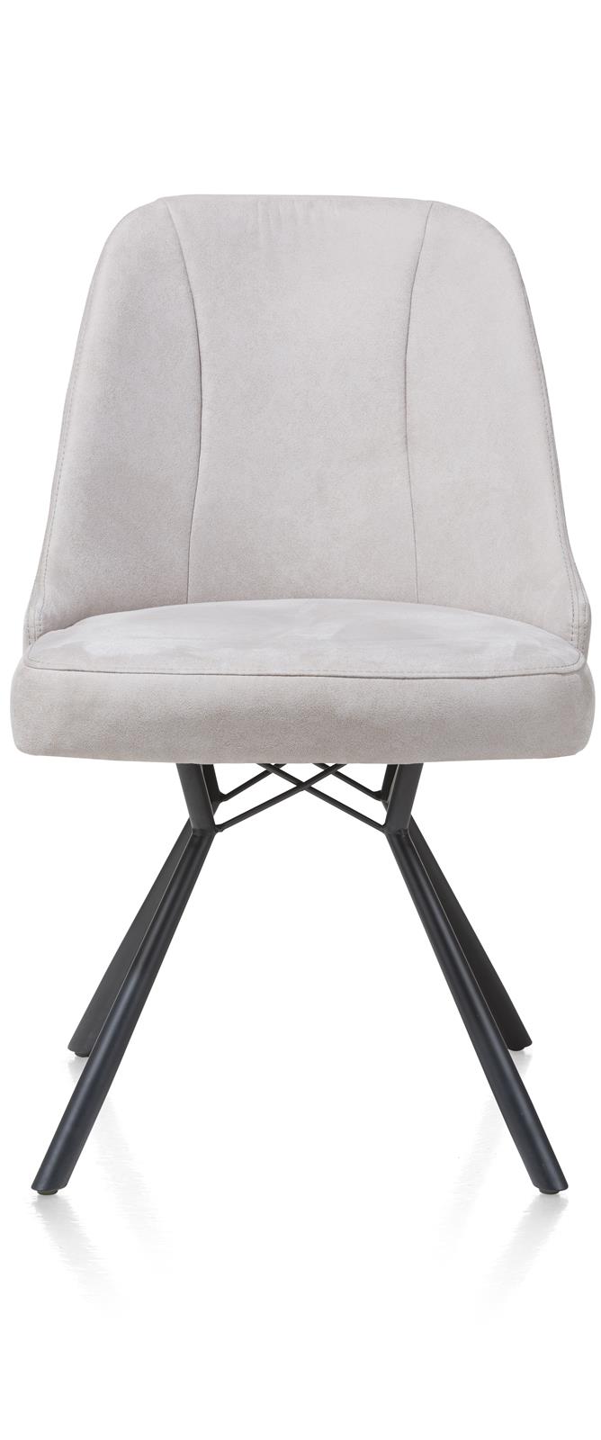 Habufa Stuhl 2er-Set EEFJE in Stoff Kibo hellgrau PG2, Stuhl, Mobiliar, Leinwand, Kissen, Dekoration für Zuhause