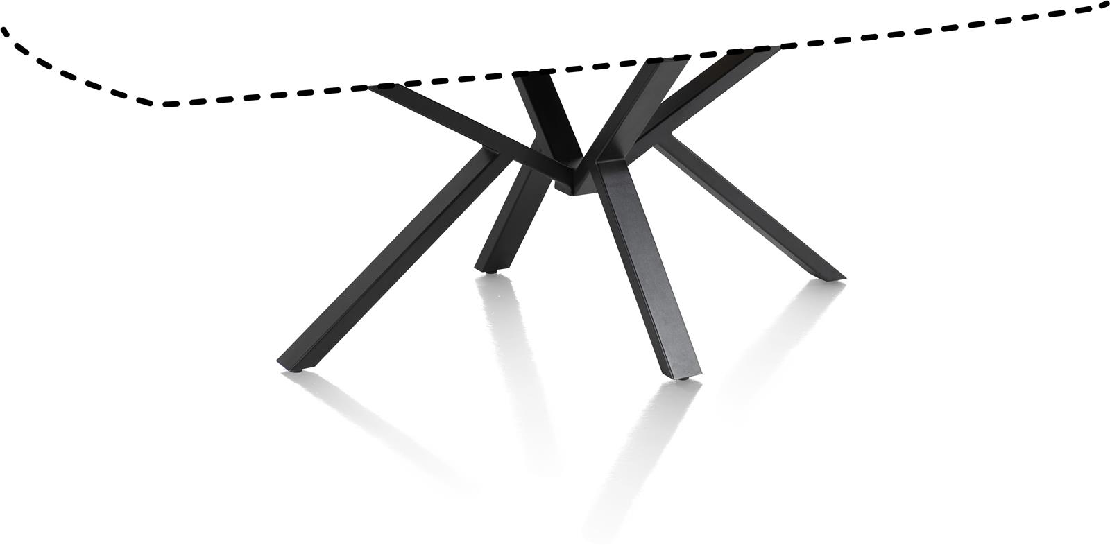 Henders & Hazel Esstisch PALACE ca. B120 H77 T150 cm in Platte Marmoroptik hellgrau, Moebel, Tabelle, Esstisch, Kaffeetisch