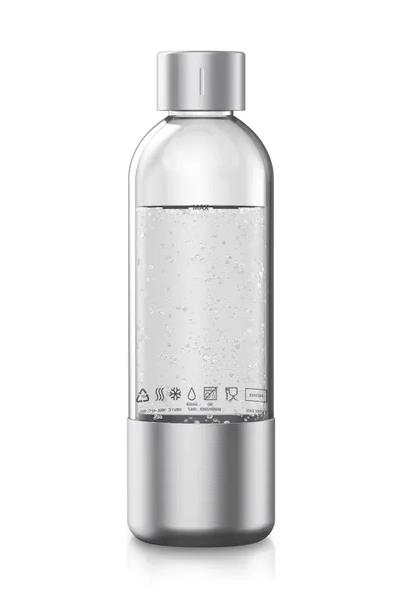 Flasche Element one 0.85L in , Trinkflasche, Glasflasche, Schraubverschluss, Klarer Inhalt, Blasen
