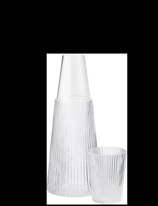 Stelton Karaffe mit Glas Pilastro 1 Liter in Farbe clear