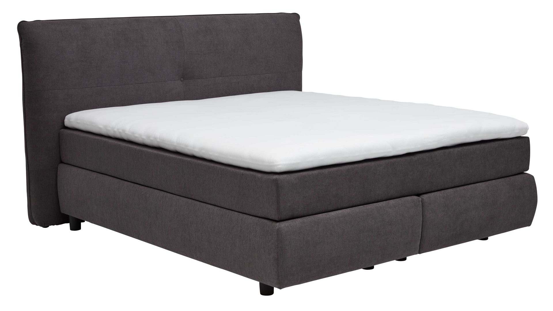 Interliving Boxspringbett 1414 ca. 180 x 200 cm in Stoff dunkelgrau