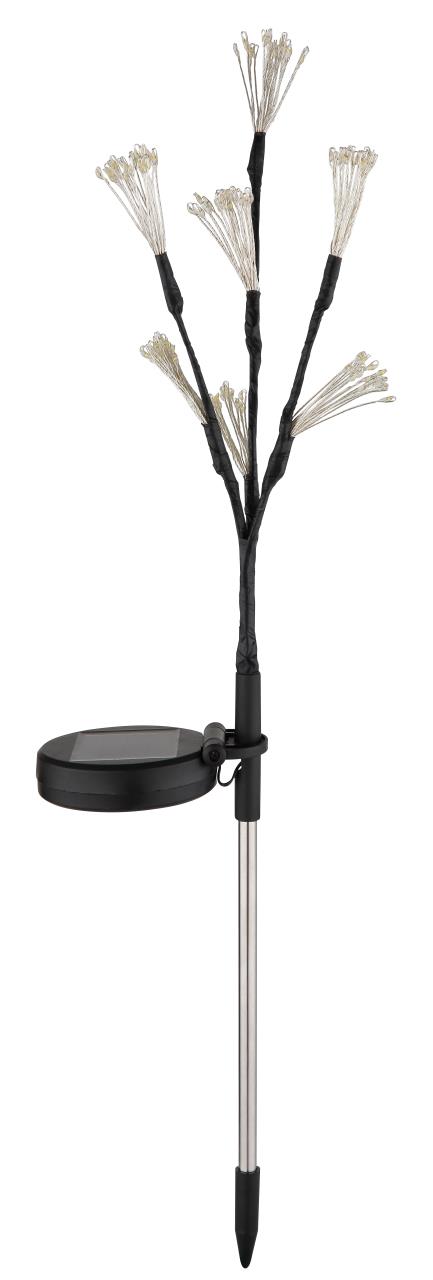 Globo LED-Solarleuchte SOLAR 140-flammig in Farbe Schwarz matt