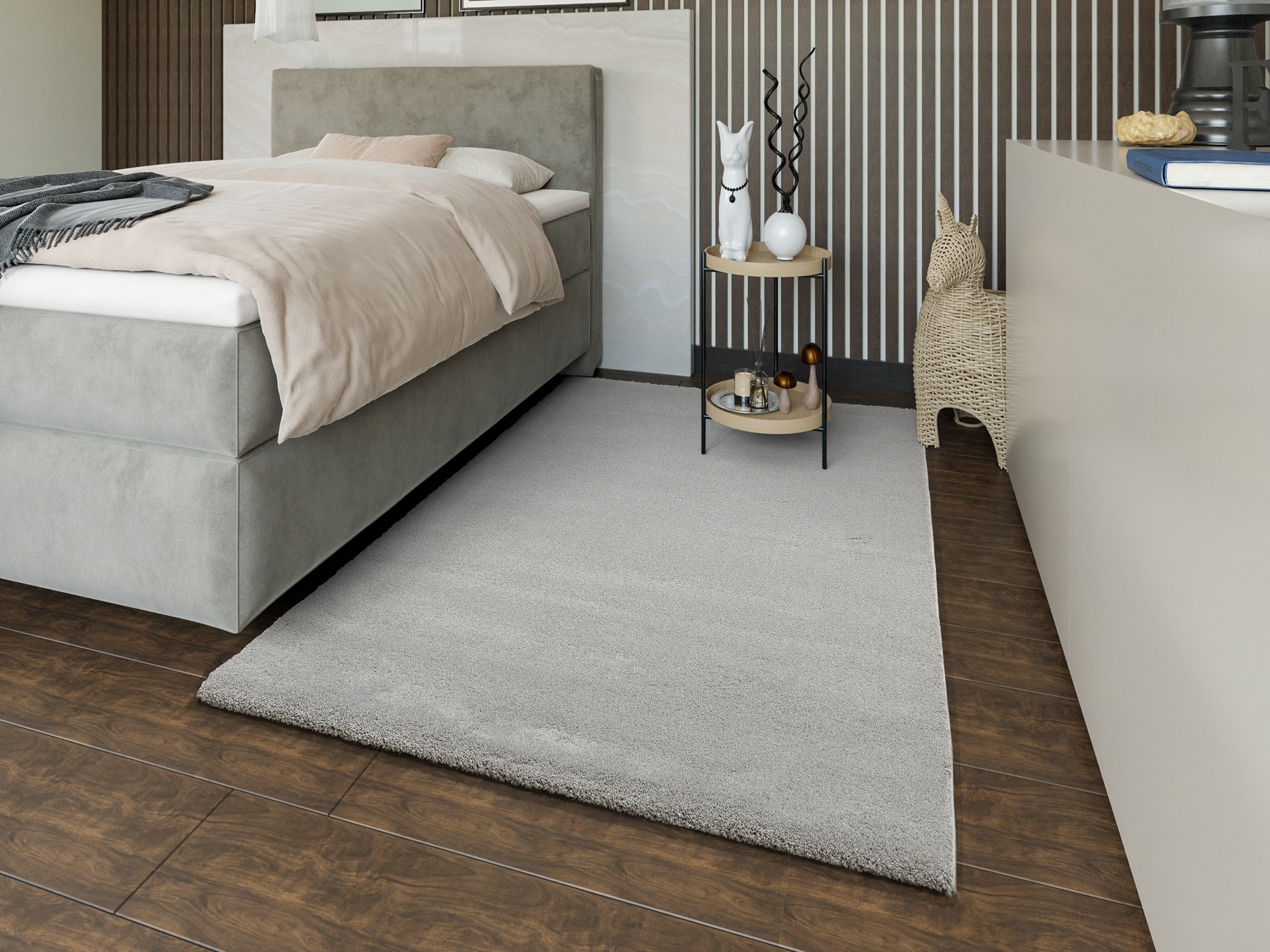 OCI Uni-Teppich ca. 80x150cm in Farbe grau