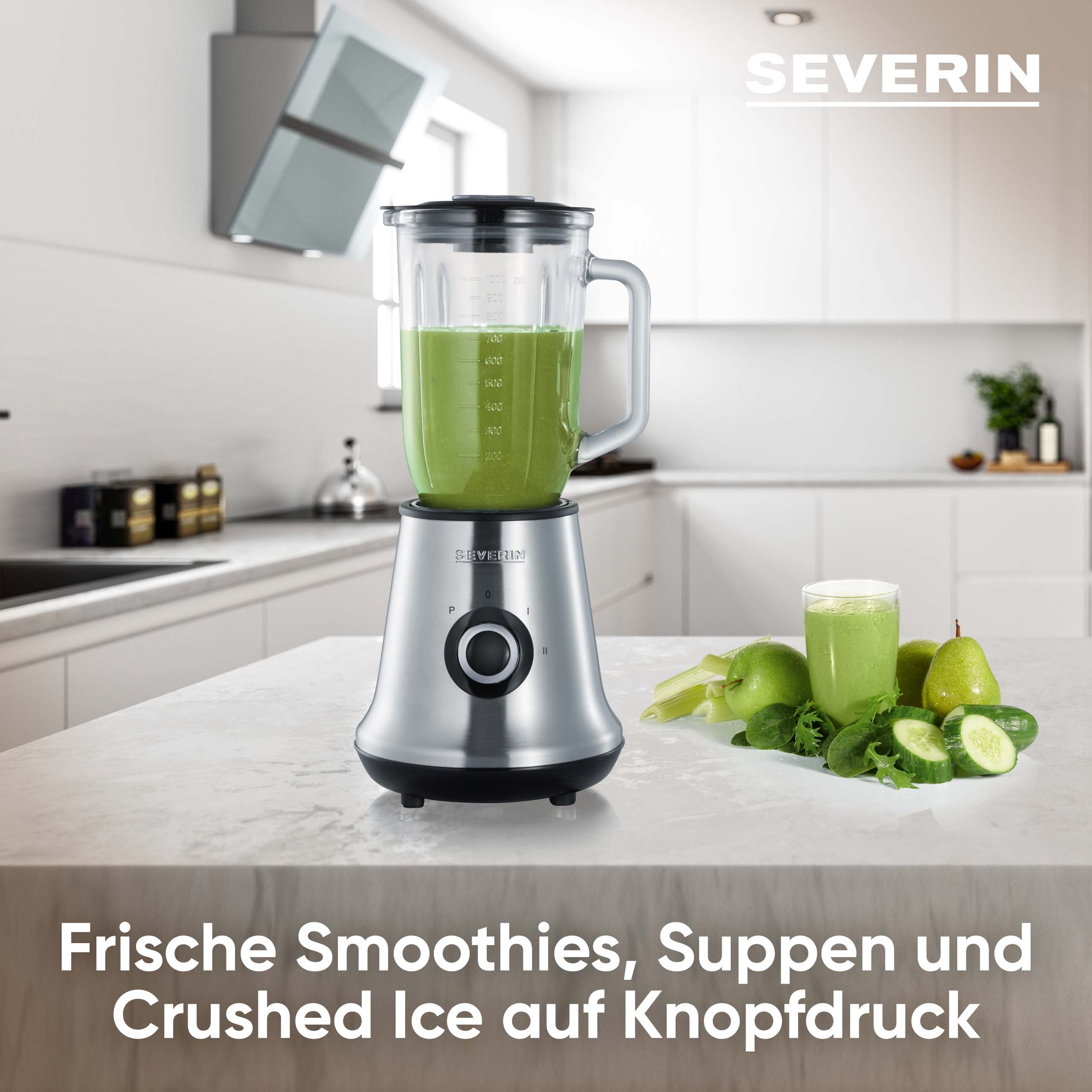 Severin Standmixer SM 3734 in Edelstahl gebürstet/Schwarz Severin Standmixer SM 3734 in Edelstahl gebürstet/Schwarz