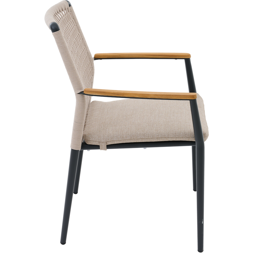 Stapelsessel CORTINA ca.B57 H84 T59 cm in Aluminium matt anthrazit, Moebel, Stuhl, Sessel