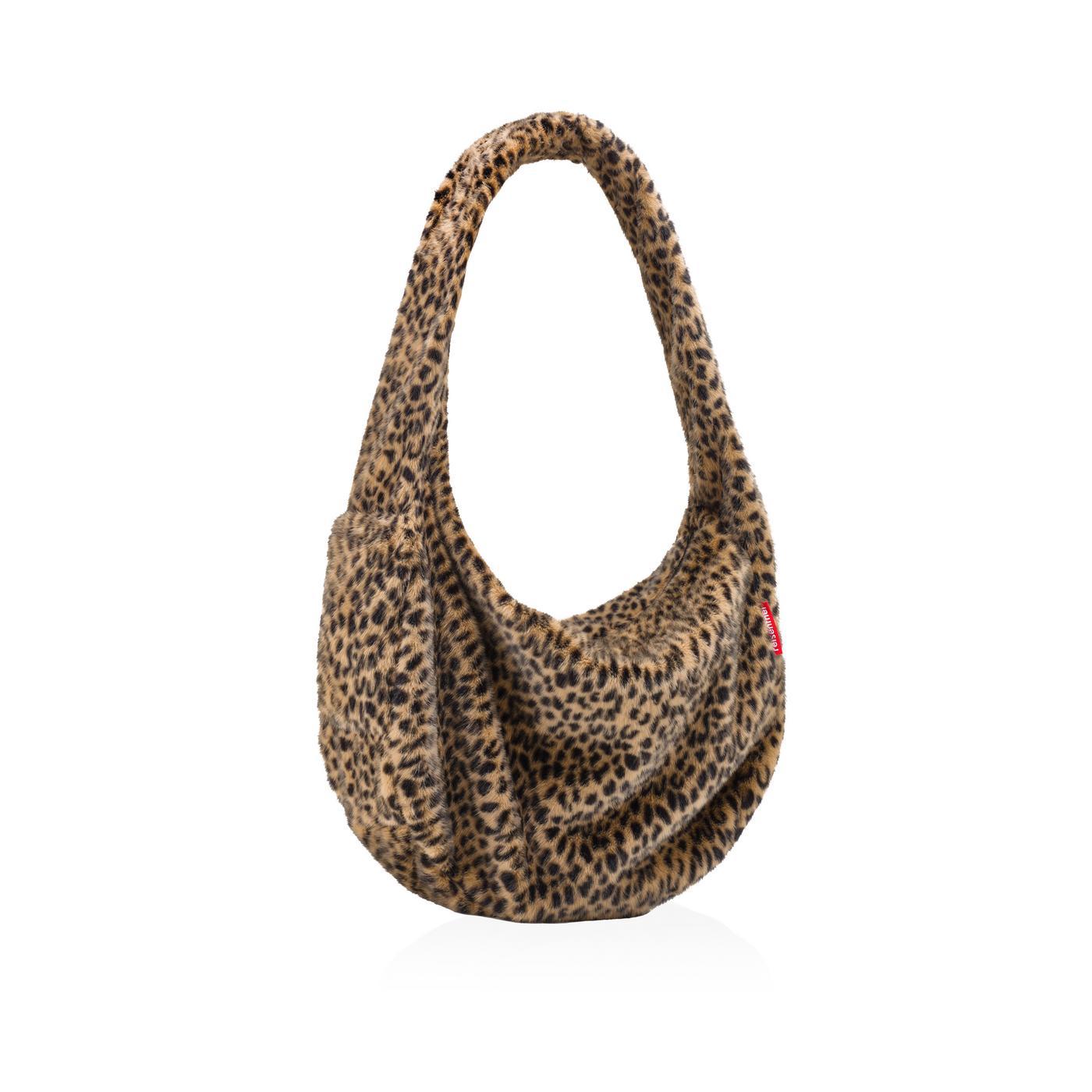 Reisenthel MOONBAG in Farbe leo fake fur, Tasche, Hobo, Leoparden Muster, Felloptik, Beuteltasche
