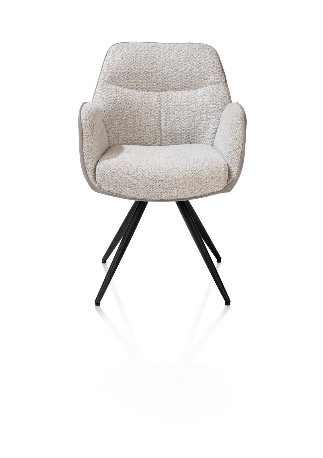 Henders & Hazel Armlehnstuhl PIPPA ca. B57 H85 T66 cm in Stoffkombi Oregon/Sevilla , Stuhl, Sessel, Beige, Stoffbezug, vierbeinige Basis