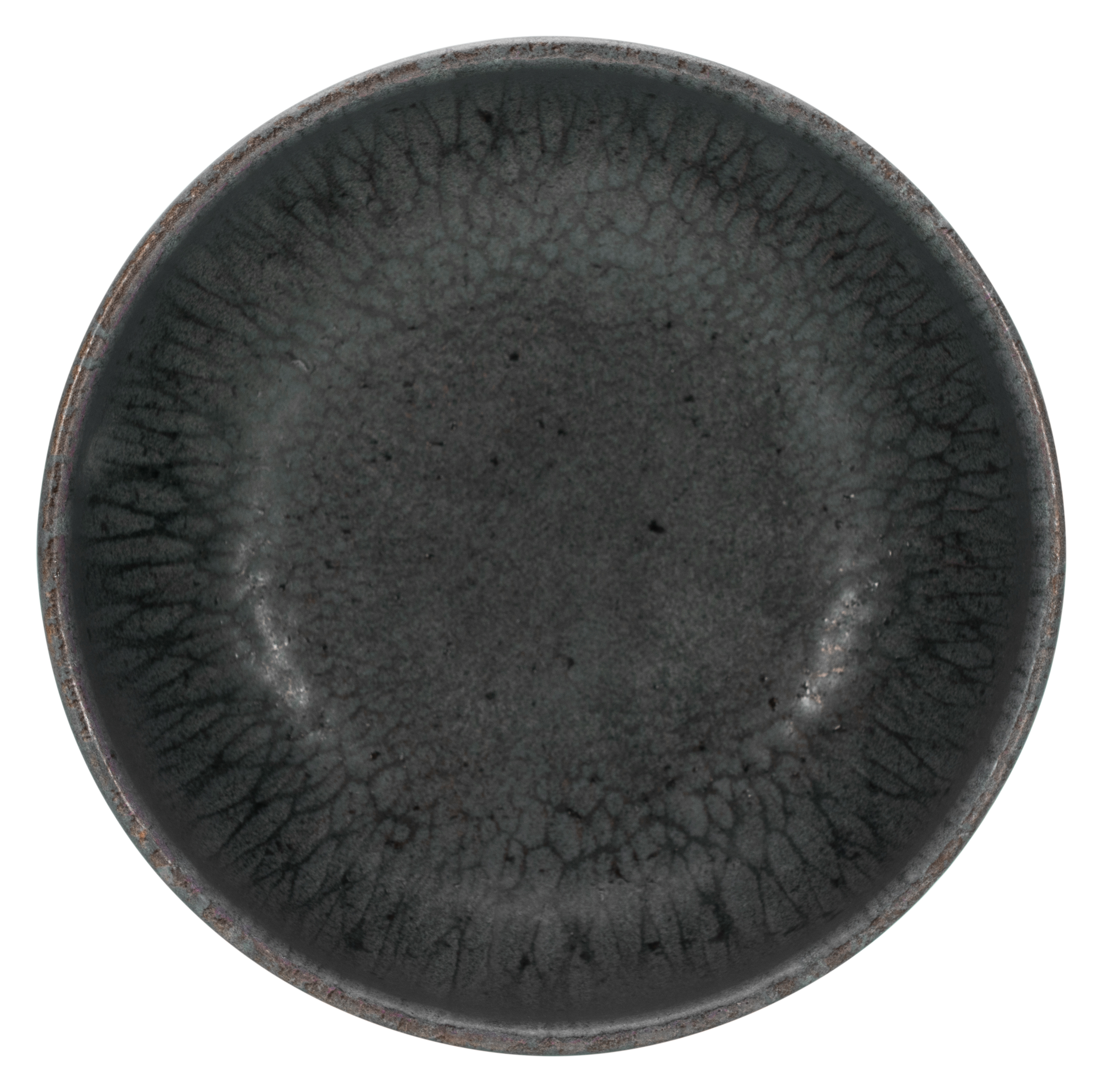 CreaTable Dipschale Uno in Farbe Volcano Dark seidenmatt, Mahlzeit, Töpferei, Teller, Gericht, Servierplatte