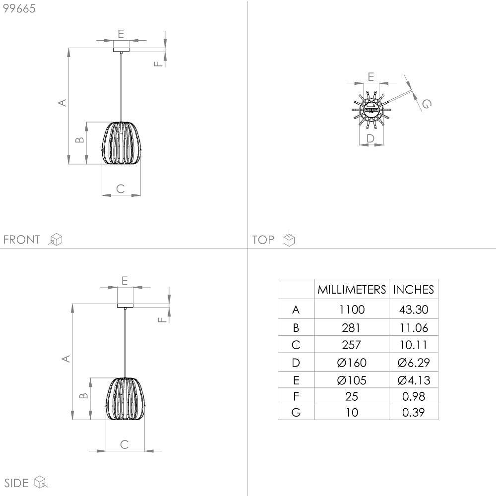 Eglo Leuchten Hängeleuchte ENCINITOS in schwarz, gold, Diagramm, Handlung