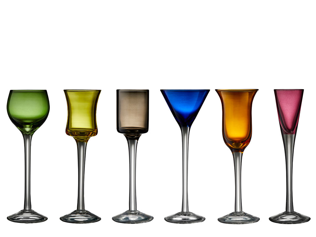 Lyngby Glas Schnappsglas in Farbe ass. farver