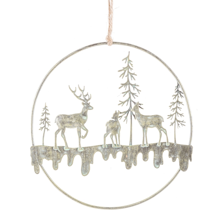 Gasper Metall Hänger in Farbe Jade, Hirsch, Säugetier, Tierwelt, Antilope, Geweih