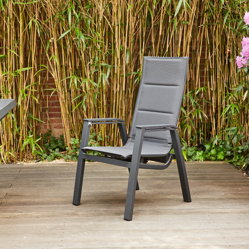 Relax-Move-Sessel MILANO in Ranotex grau/Aluminium matt anthr.