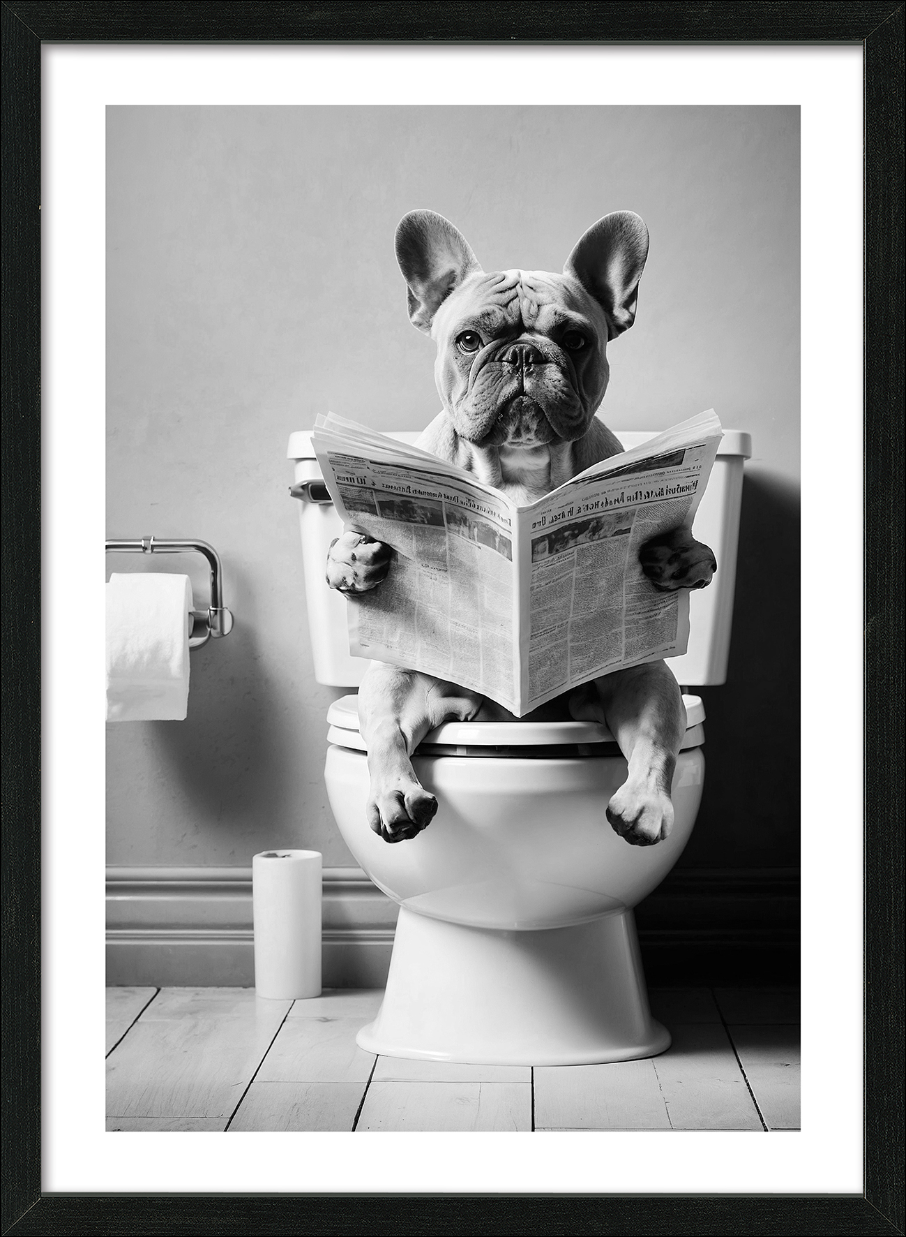 PRO ART Framed-Art Scandic Living 75x55cm Lustige Bulldogge