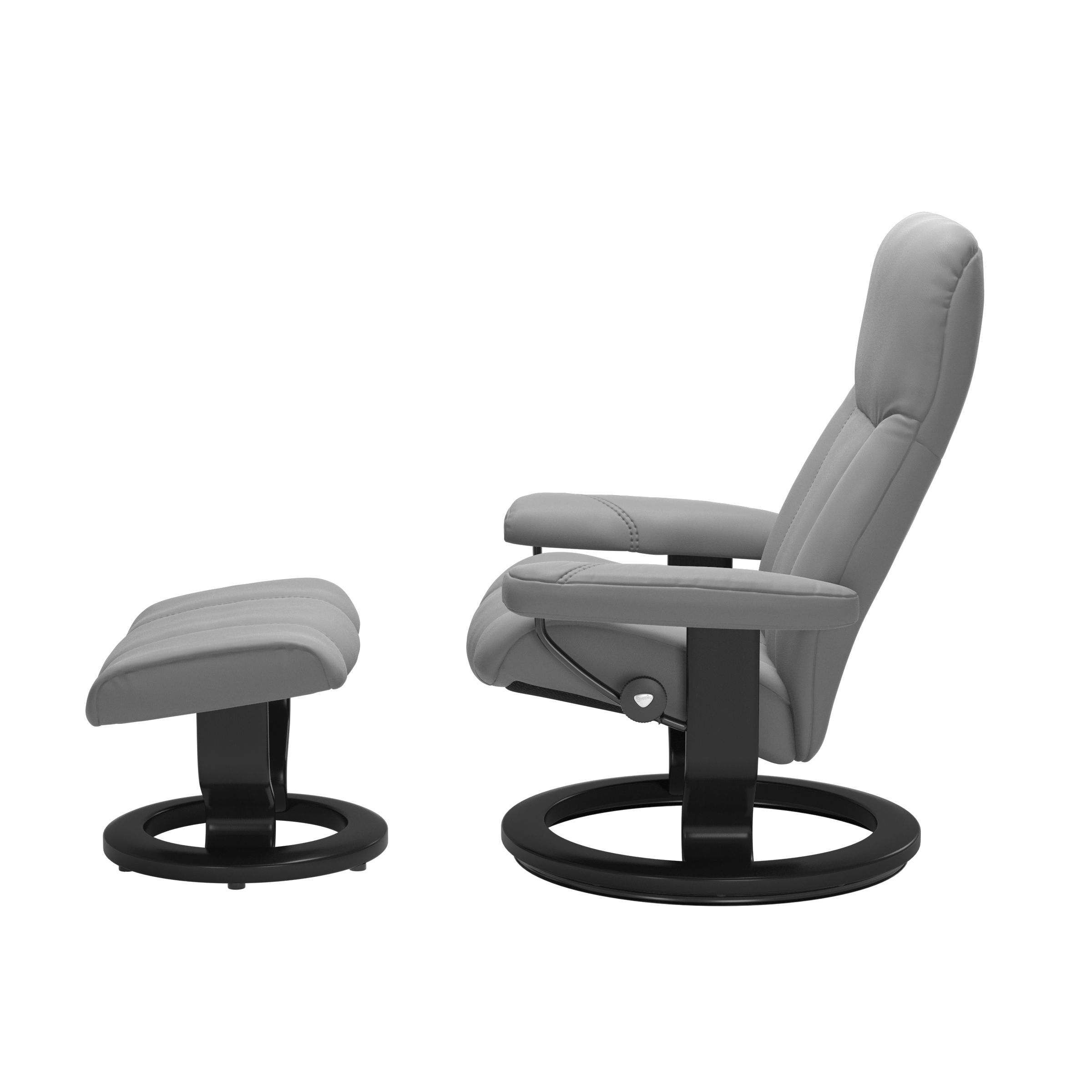 Stressless Sessel mit Hocker CONSUL CLASSIC (S) in Leder Batick Wild Dove