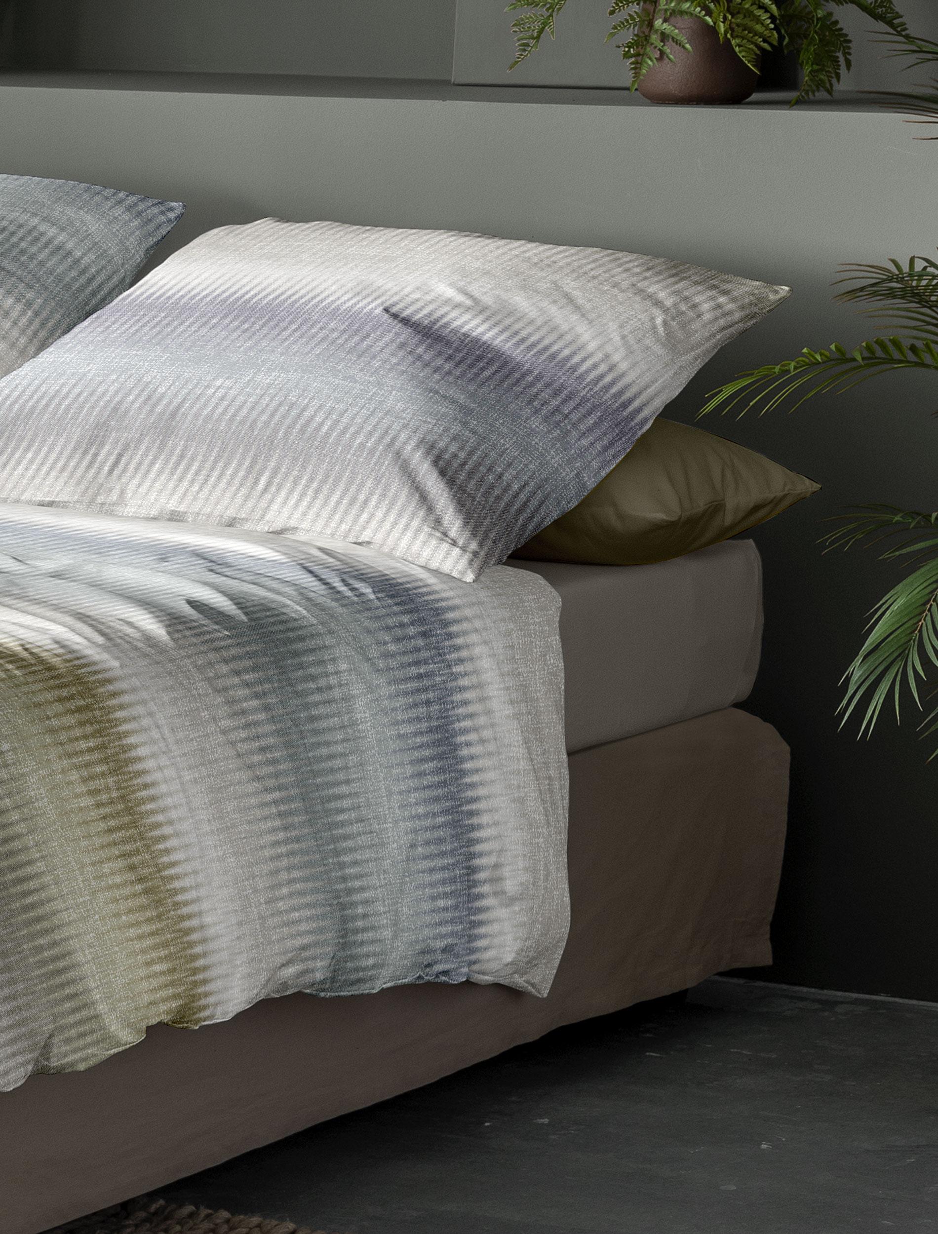 Irisette Mako-Satin Bettwäsche WAVE ca. 155x220cm in Farbe petrol