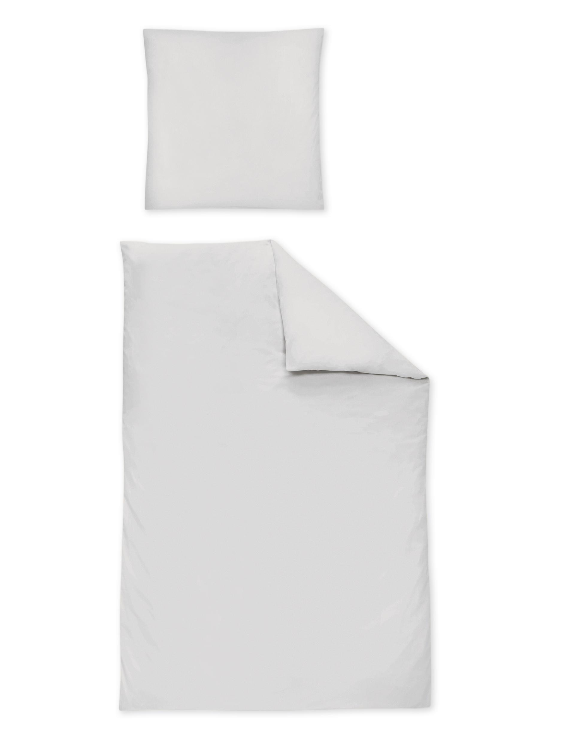 Irisette Mako-Satin-Bettwäsche PARIS ca. 155x220 cm in Farbe grau
