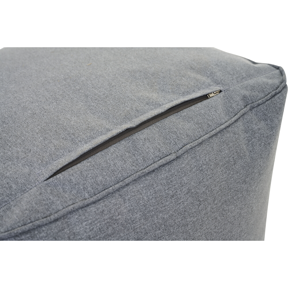 Gautzsch Sitz-Fusshocker INTEGRAL ca 48x46x46 cm in Stoff stone grey, wetterfest