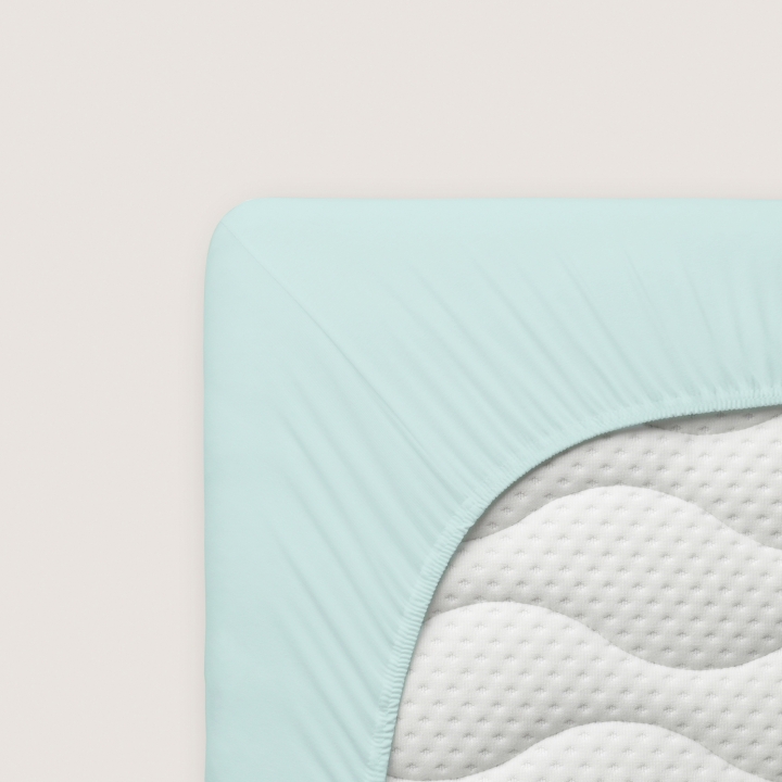 Schlafgut Pure Boxspring Spannbettlaken ca. 120x200-130x220cm in Farbe Petrol Light