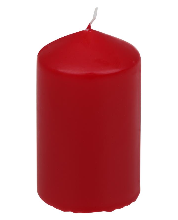 Gebr. Steinhart Stumpenkerze in Farbe Rubin