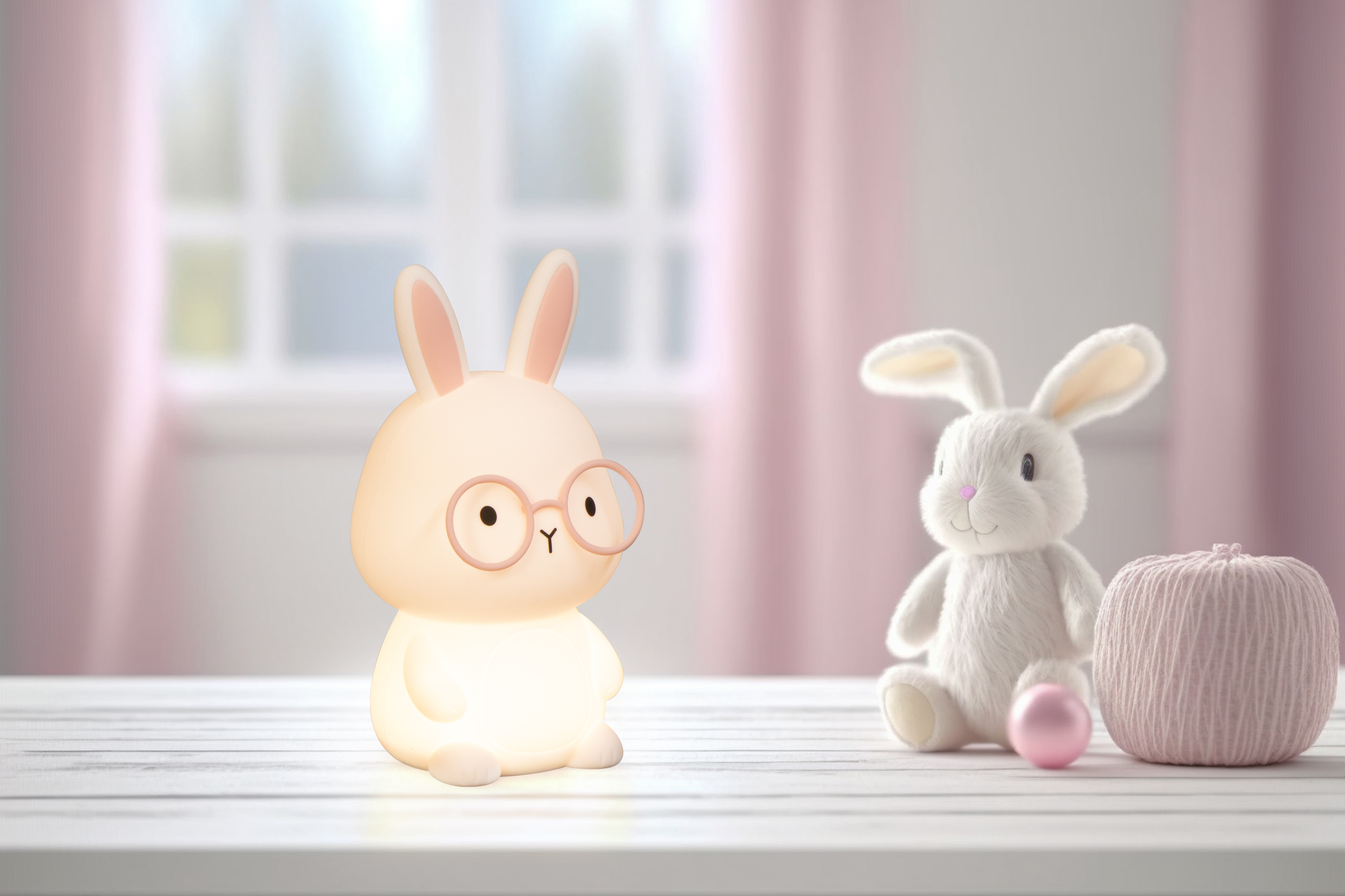 FH Lighting LED-Tischleuchte JOSIE in Silikon pink, Spielzeug