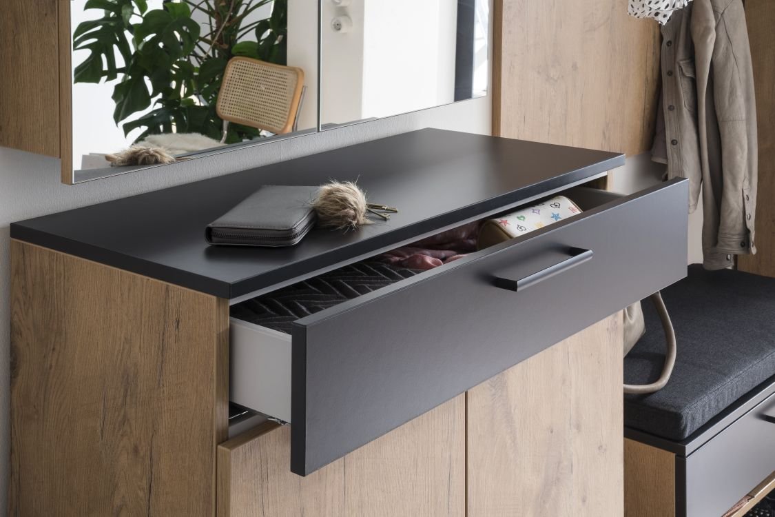 Wittenbreder Garderobe Faro in Wildeiche Dekor / anthrazit