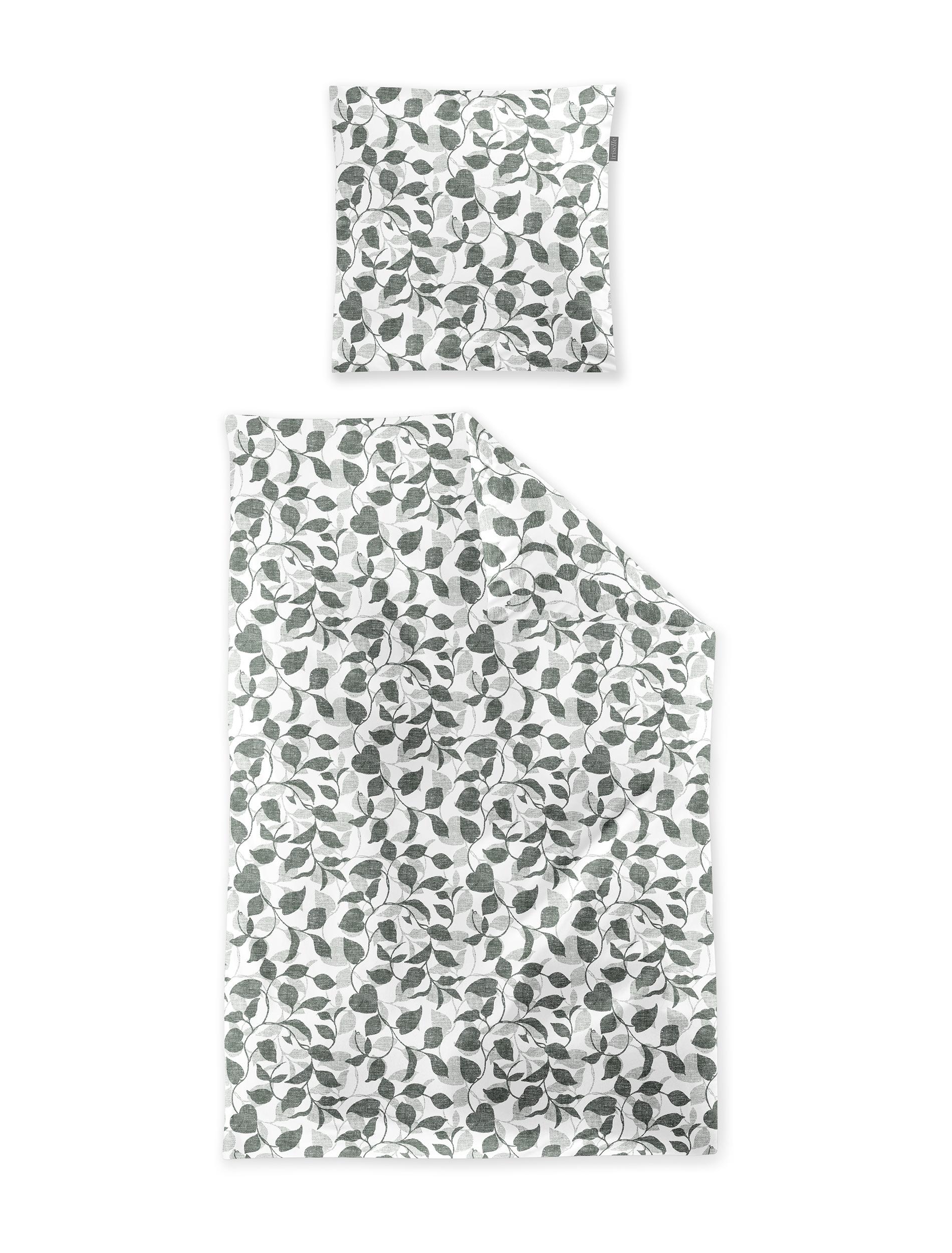 Irisette Edel-Feinbiber Bettwäsche KOALA-HK ca. 155x220cm in Farbe salbei