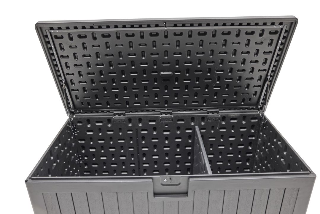 L.C. Wholesaler Aufbewahrungsbox VELIO in Farbe Schwarz mit Holzmaserung, Kiste