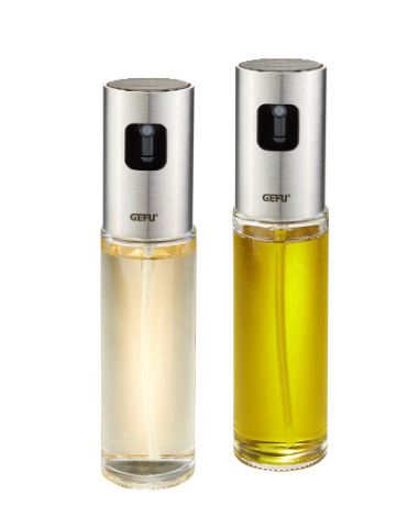GEFU Essig- und Öl Sprüher 2er-Set NEVA, parfumflakon, rollenverschluss, flasche, transparent, gelb
