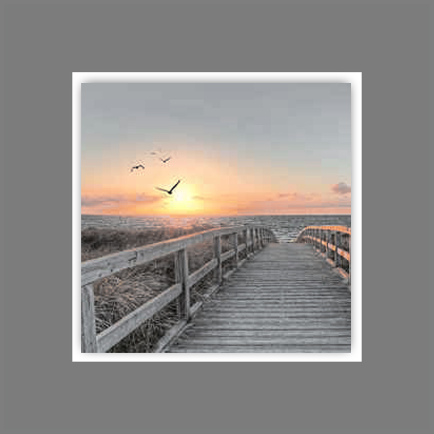 PRO ART Double-Alu -Acryl bedruckt mit Aufsatz aus Acryl 50x50cm Beach III