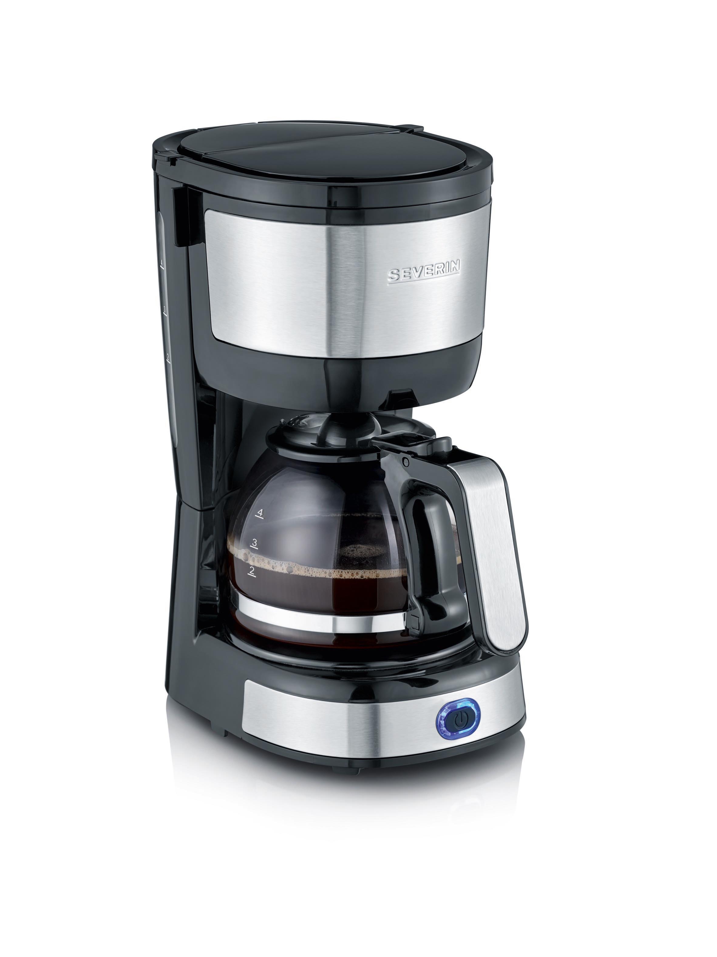 Severin Filterkaffeemaschine KA 4819 in Edelstahl gebürstet/schwarz Severin Filterkaffeemaschine KA 4819 in Edelstahl gebürstet/schwarz