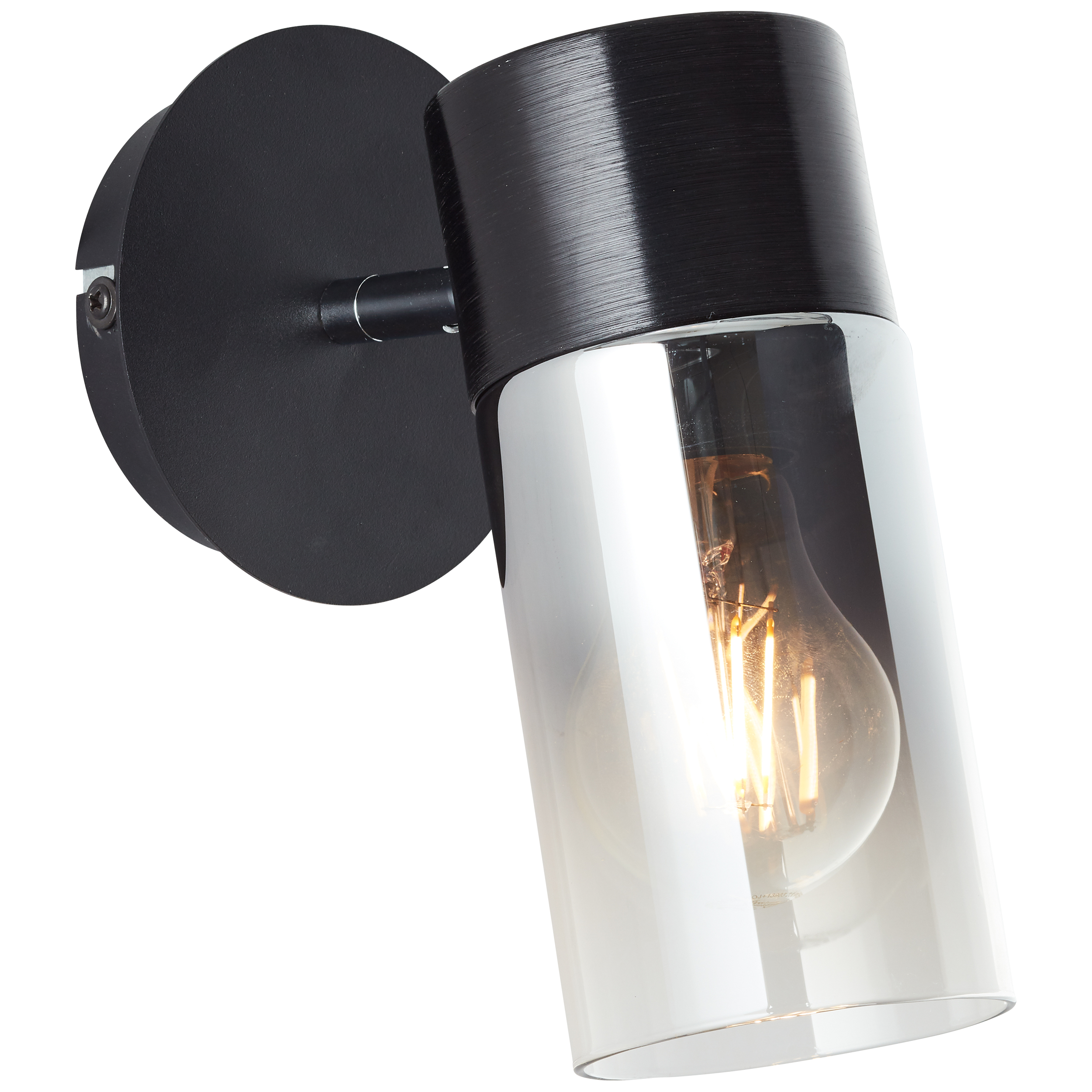 Brilliant Spot ALIA 1-flammig in Metall schwarz/Rauchglas