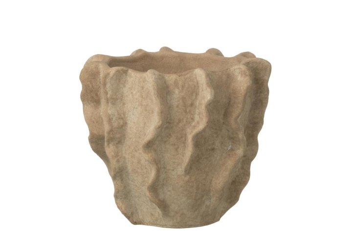 Übertopf in Beige Übertopf in Beige, Krug, Töpferei, Vase, Topfpflanze, Pflanzgefäß