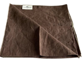 Fynch-Hatton Tischdecke DODORI in Farbe walnut, Halswärmer Baumwolle, brauner Schal, einfarbig, Fransenrand, rechteckiger Schal
