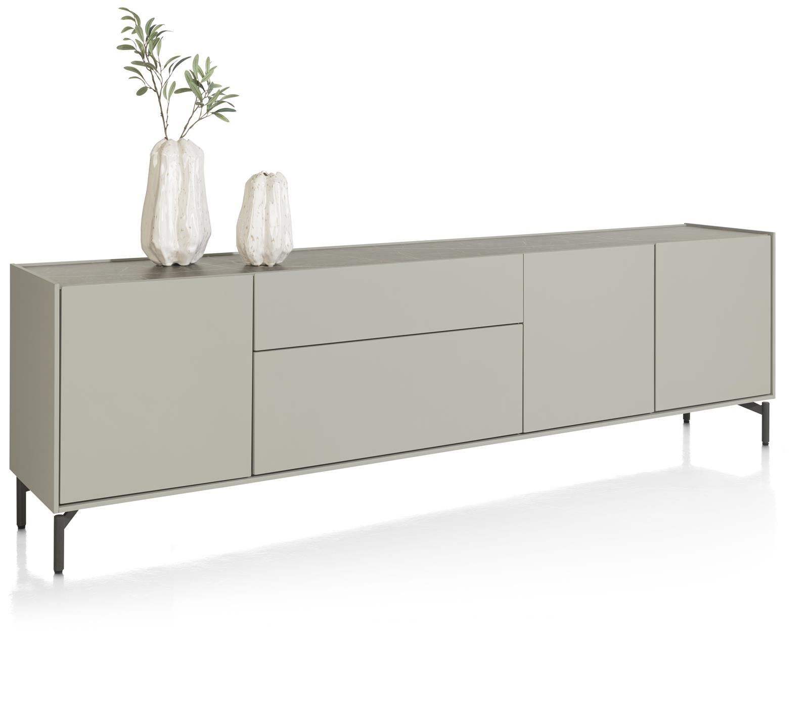 XOOON Sideboard Noon ca. B240 H70 T42 cm in MDF silk grey lackiert