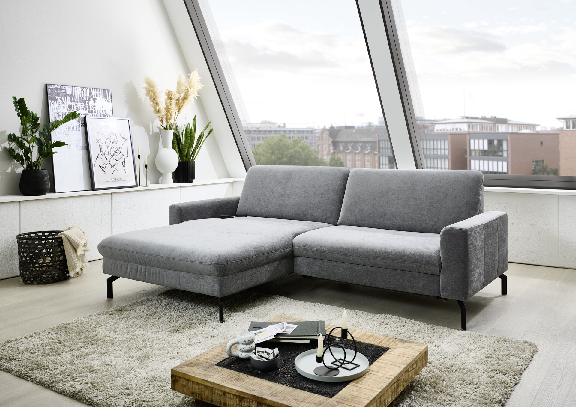 Modulmaster Polstergruppe MM-ZE1126 ca. 179x248cm in Cody denim, sofa, sectional, grau, stoff, wohnzimmer