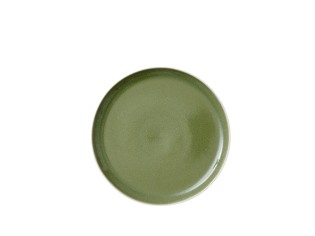 F&H Lunchteller STUDIO ROUND NORTH in Farbe Matte white/Shiny moss
