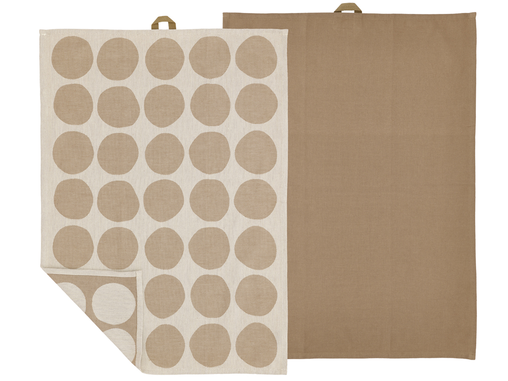 F&H Geschirrtuch BUBBLES in Farbe Braun
