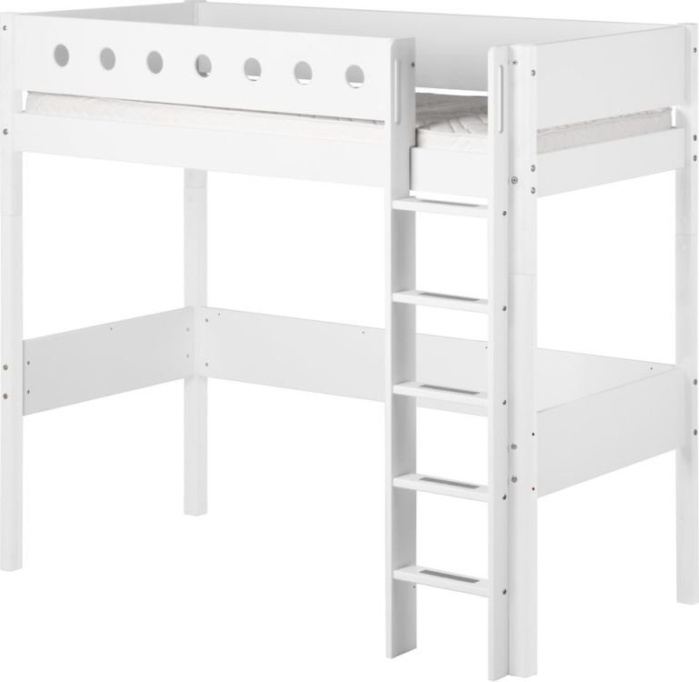 Flexa Hochbett White in weiß ca. 90 x 200 cm