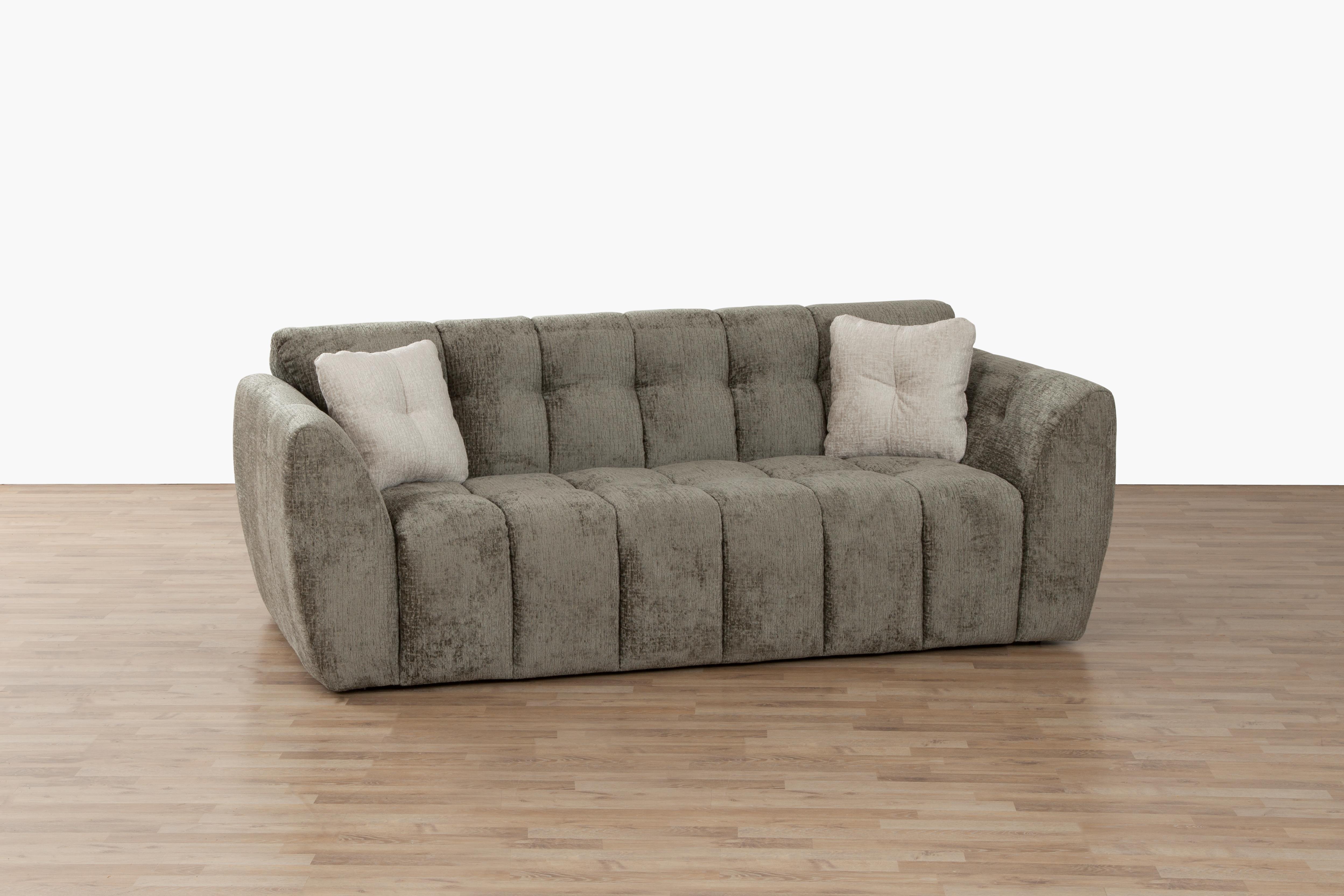 Matex-Polstermöbel 3-Sitzer TUNIS B/H/T ca.228x78x102cm in Stoff 6112 smoked pearl