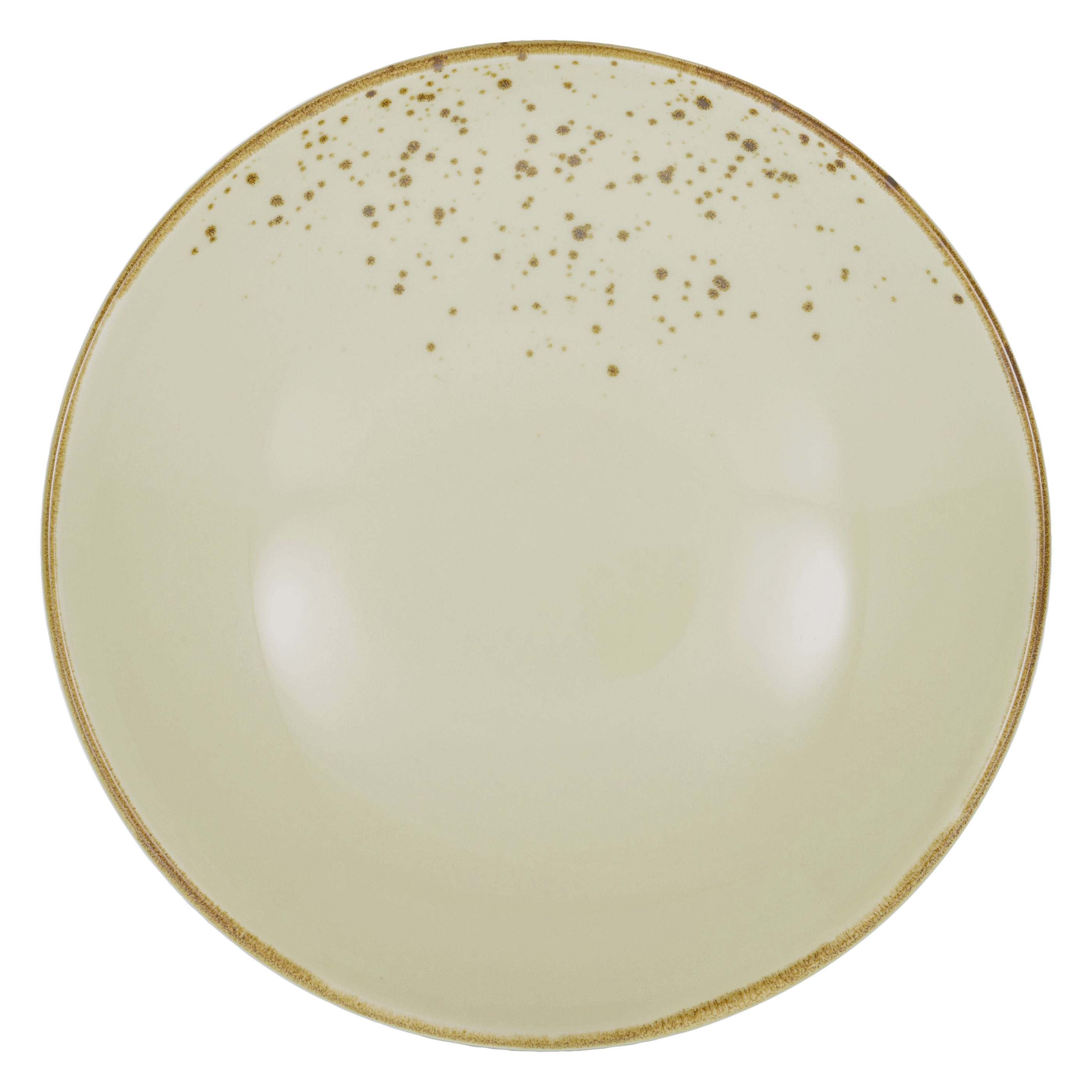 CreaTable Suppenteller Nature Collection in Farbe Creme glänzend, Porzellan, Töpferei, Teller, Mahlzeit, Untertasse