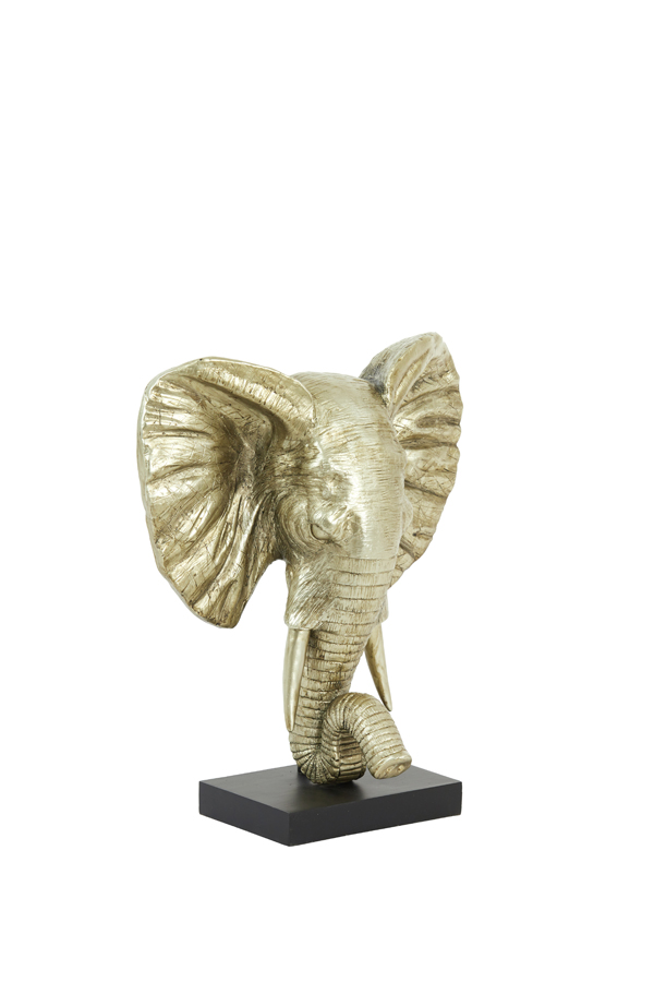 Ornament auf Fuß ELEPHANT in hell gold