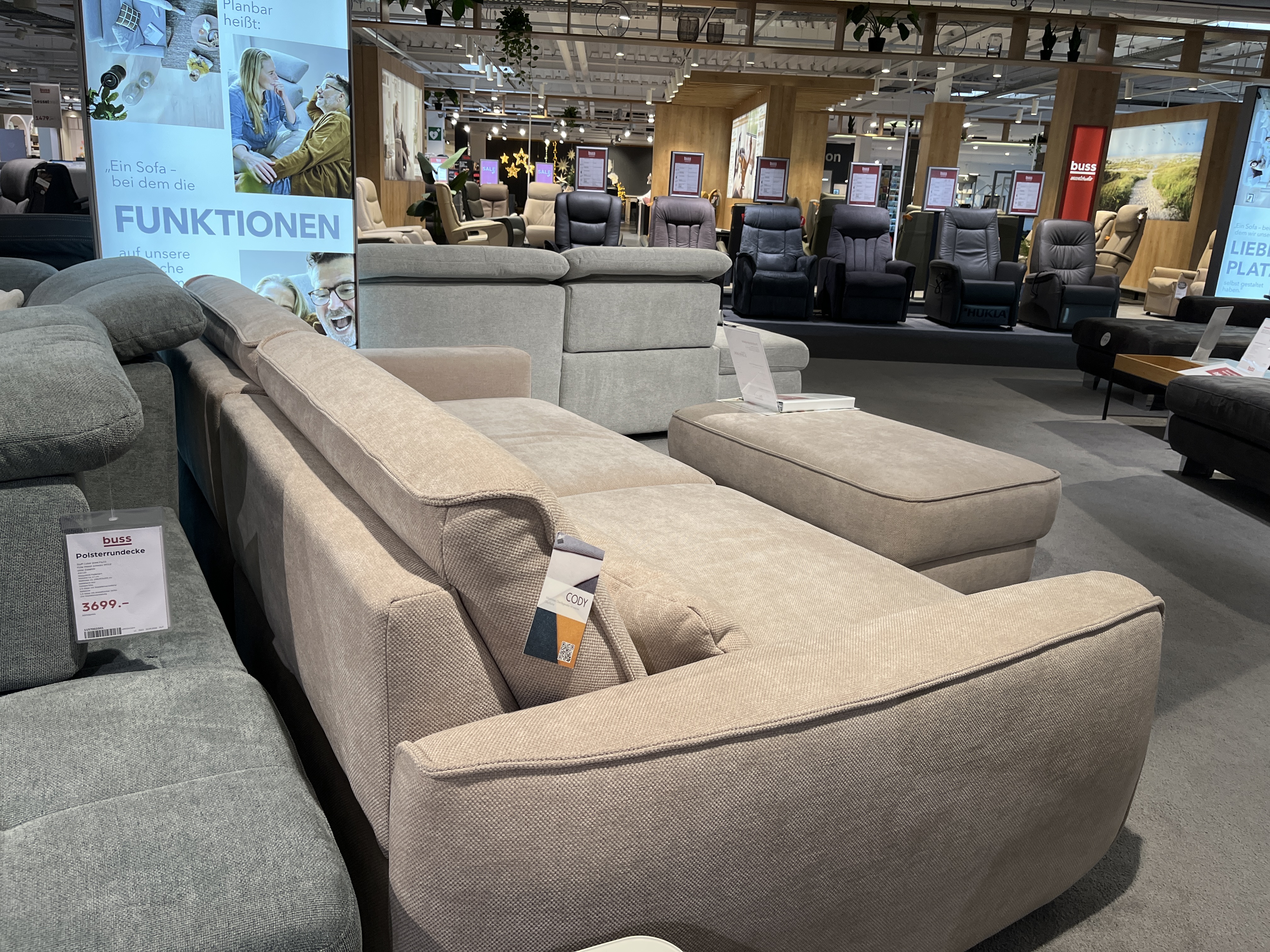 Modulmaster Polstergruppe ZE-EM24139 ca. 258x125 Cody desert, Sofa, Wohnsofa, Stoffsofa, Ecksofa, Beige