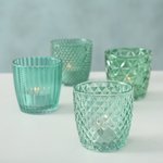 Boltze Windlicht-Set Marilu EVERYDAY ca. H7,5 cm, D7,5 cm in 490 Petrol