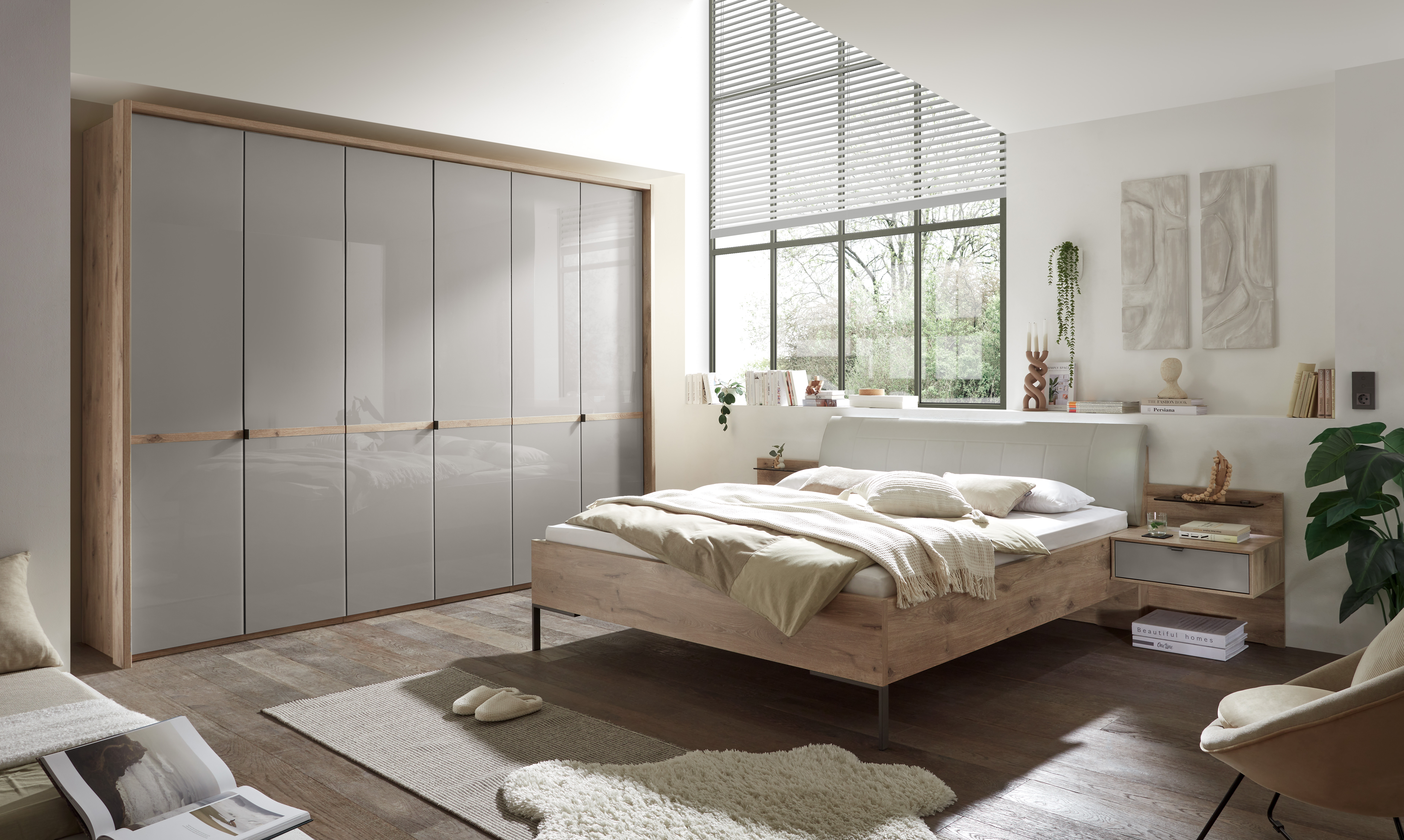 Wiemann Schlafzimmer MADISON ca. 306x220x65 in **Nordic Eiche Nachbildung 975